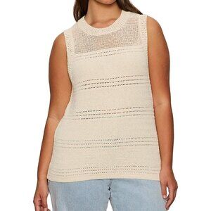 69$ Sanctuary Waves Of Summer Sweater Sleeveless Women's Size 2X Light Beige